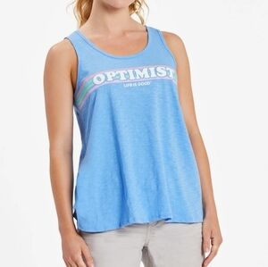 Life is Good Cornflower Blue Textured 'Optimist' Retro Tank